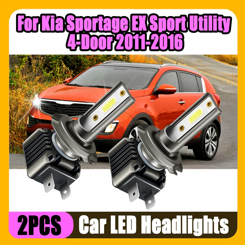 

2X 3570 CSP Chips 6000K White LED Headlight 20000LM High Power LED Fog Lights For Kia Sportage EX Sport Utility 4-Door 2011-2016