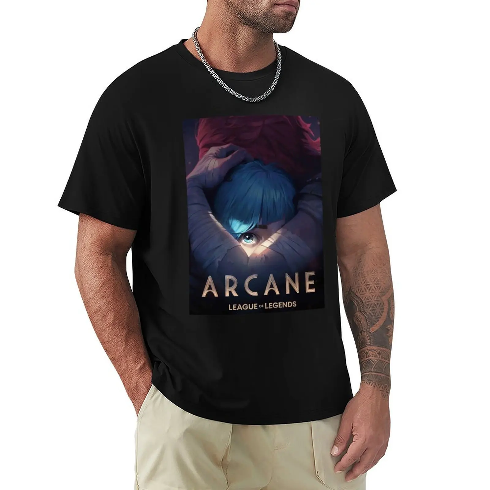 

ARCANESS Game Video Men Lovers Game T-Shirt oversized rapper graphic tees luxury clothes men