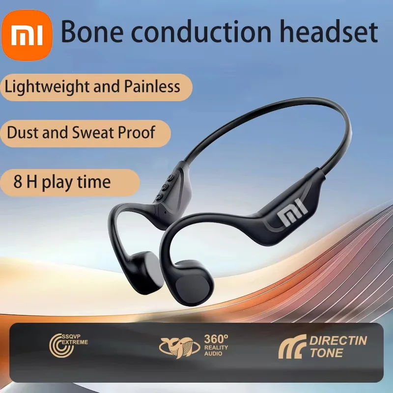 Xiaomi Bluetooth Bone Conduction Headset 8H Long Battery Life LPlay Time Call Noise Reduction Running Cycling Sports Headsets