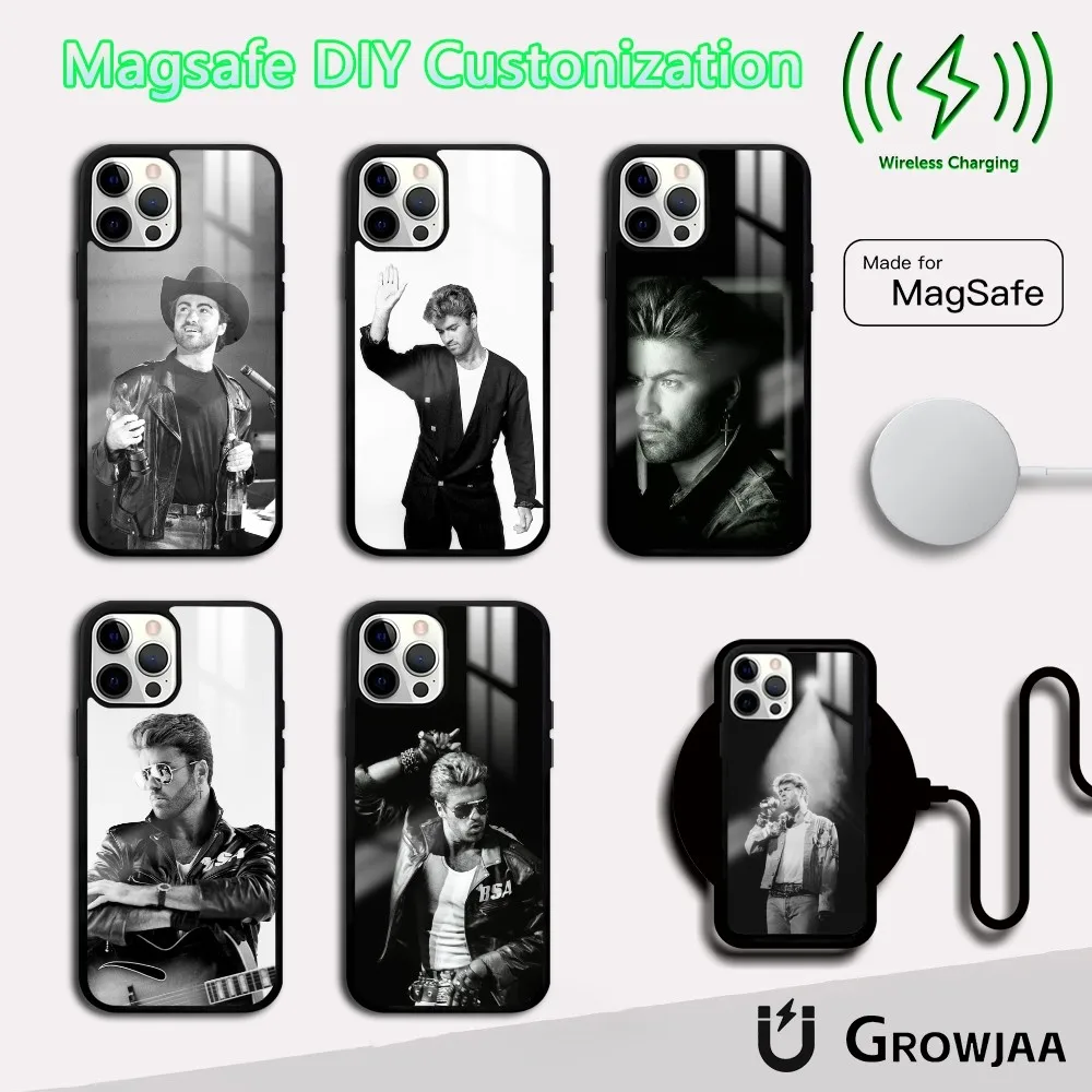 

Singer G-George M-Michael Phone Case For iPhone 16 15 14 13 12 11 Pro Max Plus Mini Magsafe Mirror Wireless Magnetic Cover