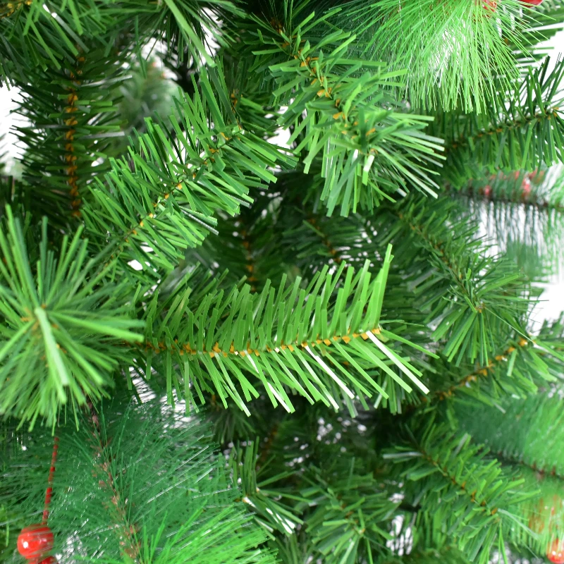 2025 شجرة عيد الميلاد الفاخرة الجديدة المشفرة الدائمة صديقة للبيئة الصنوبر إبرة الفاكهة الحمراء عطلة ترتيب غير تساقط #5