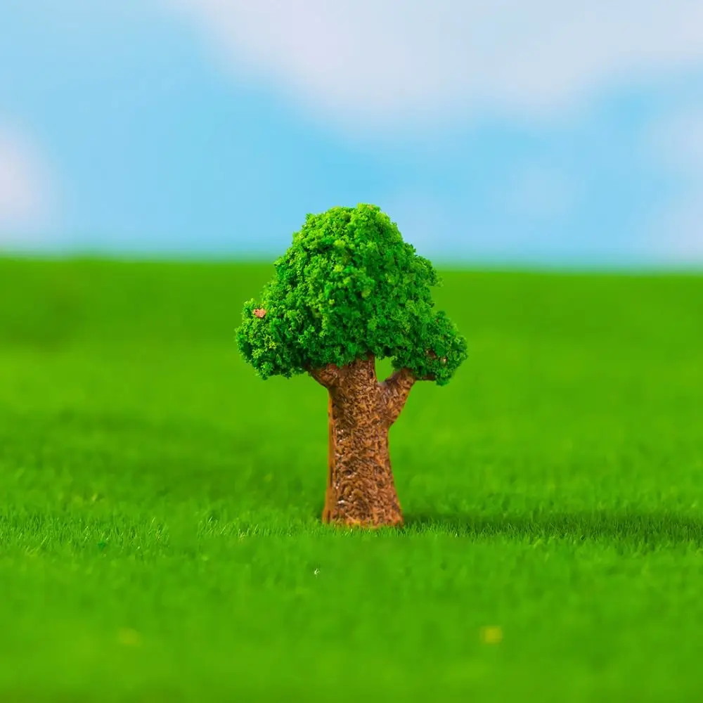 Mini pianta di albero artificiale Micro-ornamenti di paesaggio fiori di ciliegio resina smaltata Rockery decorazione realistica per la casa