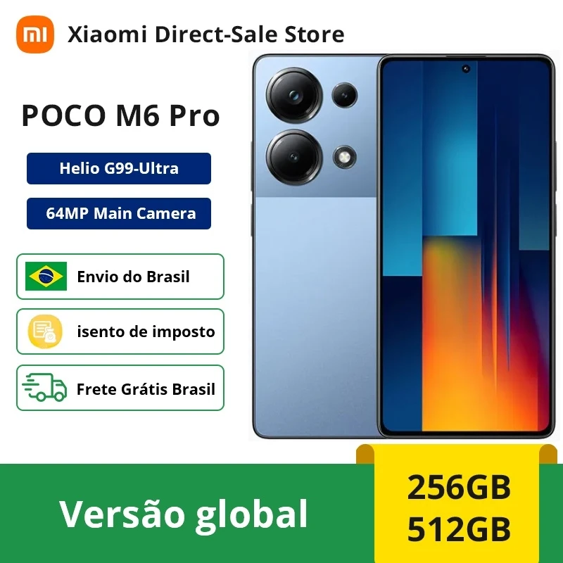 POCO M6 프로 글로벌 버전 휴대폰, 헬리오 G99-Ultra 6.67 인치 FHD + Flow AMOLED 도트 디스플레이 64MP 카메라, 67W 터보 충전 NFC 5000mA