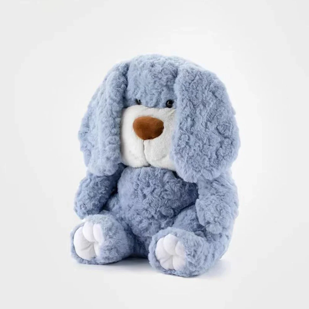 

38CM Cute Blue Dog PlushToy Super Soft Curly Cloth Doll Sleeping Pillow Doll To Friends Birthday Christmas Holiday Gift