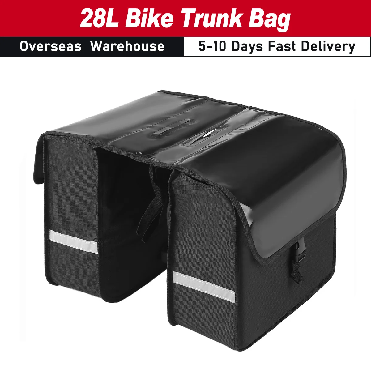 28L Bike Trunk Bag Water Resistant Bicycle Rear Seat Carrier Bag Rack Trunk Bags Bike Pannier Bicycle Traveling Bike Trunk Bag