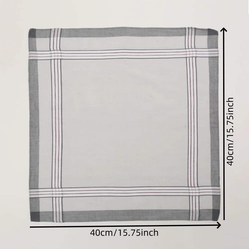 Men's Pure Cotton Yarn-Dyed Handkerchief, Gentleman's Satin Handkerchief, Old-Fashioned Thin Handkerchief, Wedding Season, Father's Day Souvenir, Universal for All Seasons