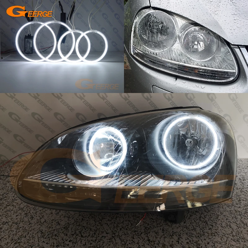 For VOLKSWAGEN VW Golf 5 V Mk5 2004 2005 2006 2007 2008 2009 Excellent Ultra Bright CCFL Angel Eyes Kit Halo Rings