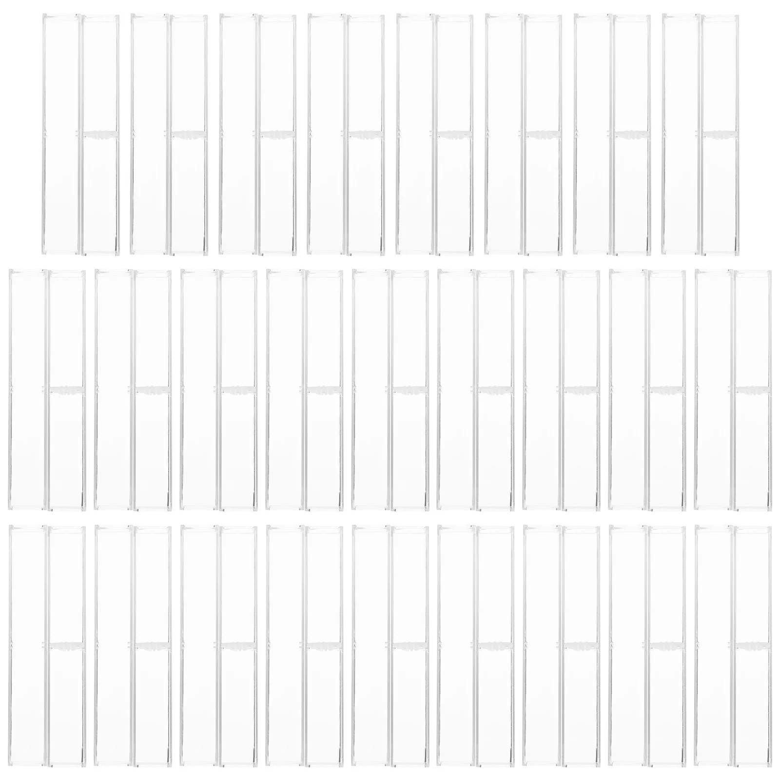 

25Pcs Clear Pen Cases Practical Transparent Pencil Cases Fixed Ring Design Ideal for School Office Storage Clear Pen Case