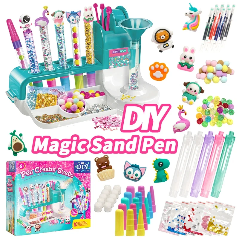 STEM Educational Toy & New Magic Sand Pen DIY Craft Set for Kids Parent-Child Interactive Gift Box