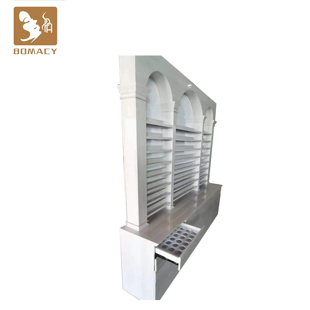 Supply Store Retail Floor Stand for Beauty Product Wall Acrylic Polish Racks Hair Salon Shelf Nail Art Color Chart Display