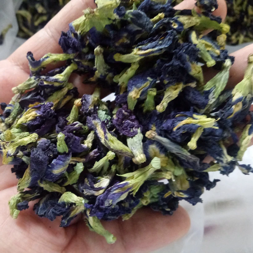 Guisante azul Natural Clitoria ternatea flor entera Original seco orgánico nuevo DIY decoración interior fragancia