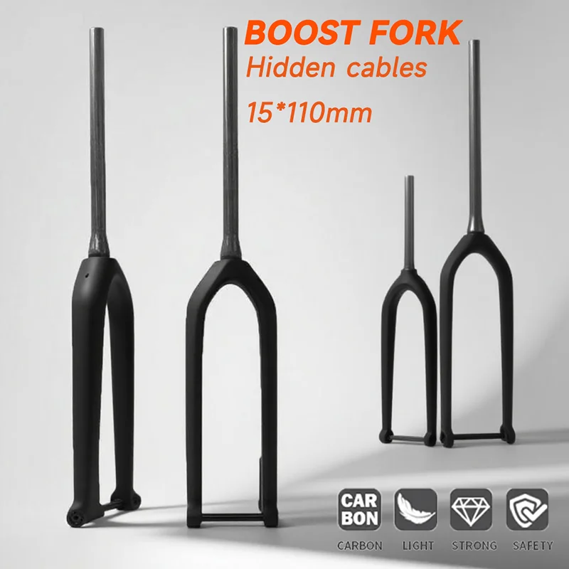 

ULLICYC T800 Carbon Fibe Bicycle Fork 26"/27.5"/29"mountain Bike Accessories Thru Axle15*110mm Full Integrated Cables MTB Fork