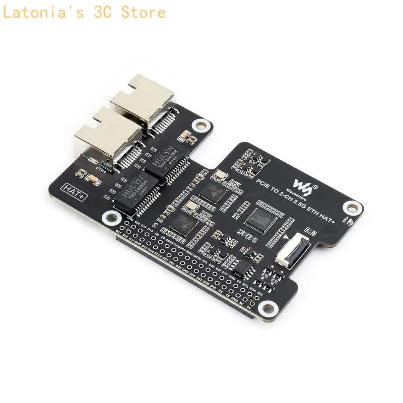 40 Pin Header Ethernet Card, RTL8125, 2 RJ45 for Small Builds Assembly X3UB
