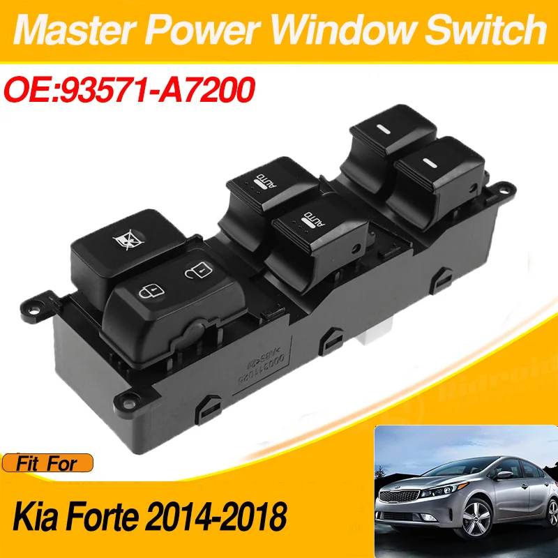 

93571-A7200 Front Left Car Window Control Switch Electric Window Regulator Buttons For Kia Forte 2014 2015 2016 2017 2018