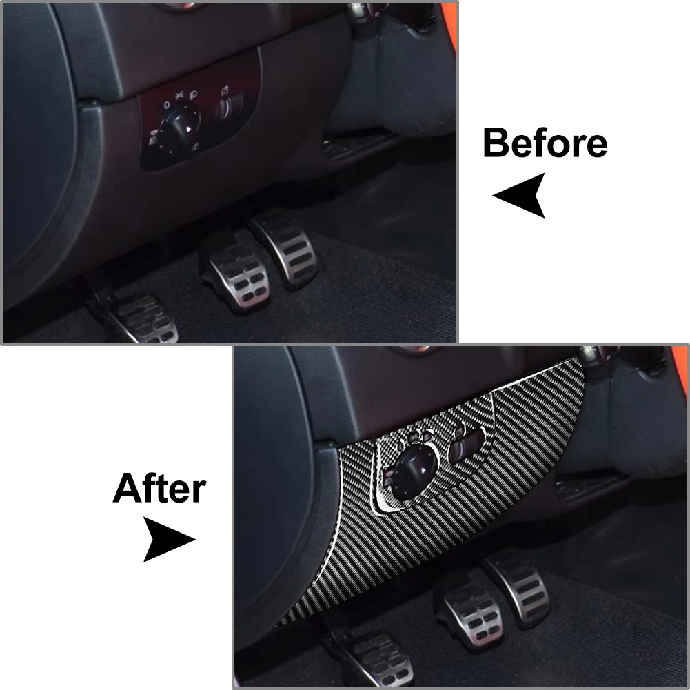 3Pcs Car Dashboard Headlight Switch Button Panel Cover For Audi TT 8N 2001 2002 2003 2004 2005 2006 Left-Hand Drive