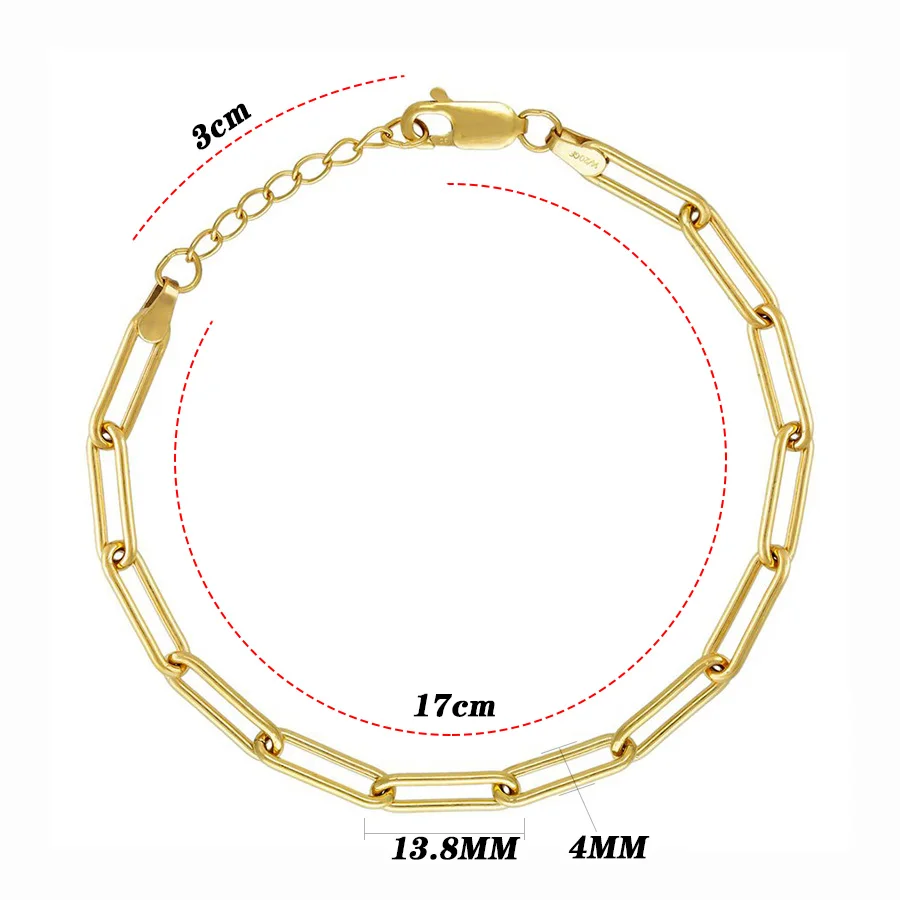 14k Gold Filled 6.5 Inches 4x13.8 mm Paperclip Chain w/1 Inches Extender | Gold Filled Supplies for Jewelry Making | Jewellery - view 6