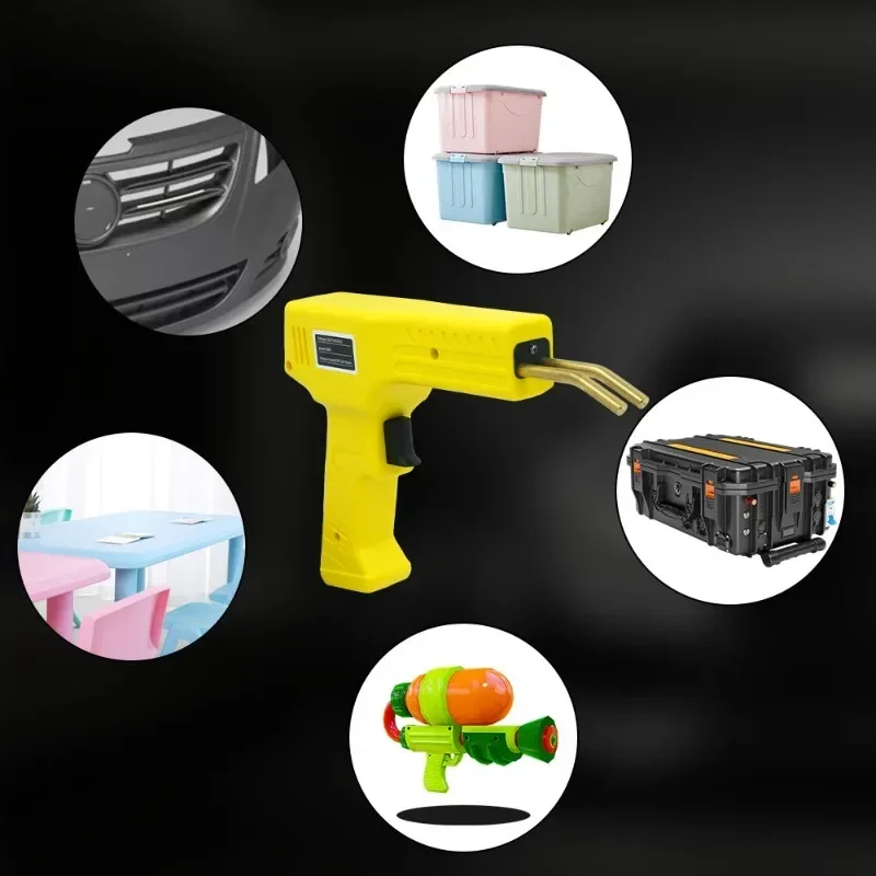 50W Hot Nail Gun Red Plastic Welder With 200/400 Nails Car Bumper Repair Kit Cracking Tool Garage Nailer PVC Machine Welding