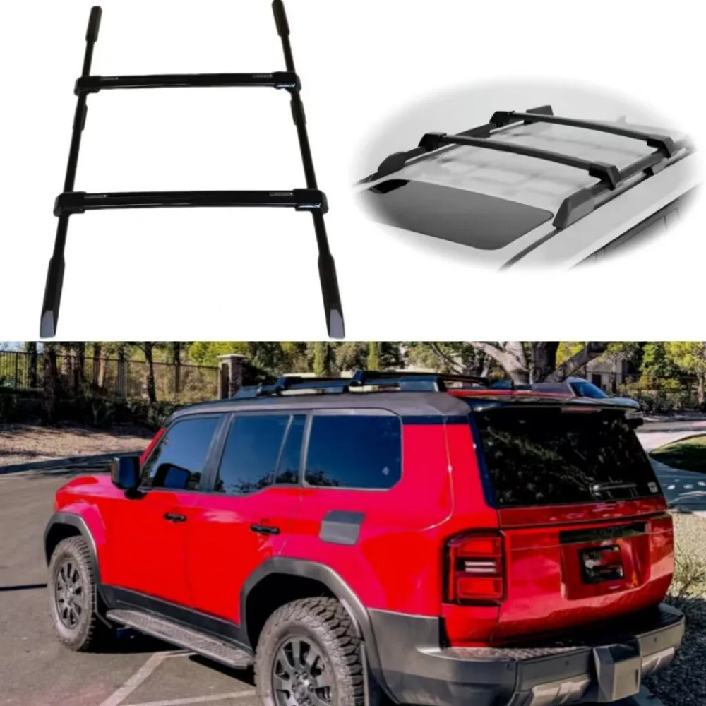 

2 шт. багажники на крышу подходят для Land Cruiser Prado LC250 2024 2025 поперечные перекладины багажник серебристый алюминий