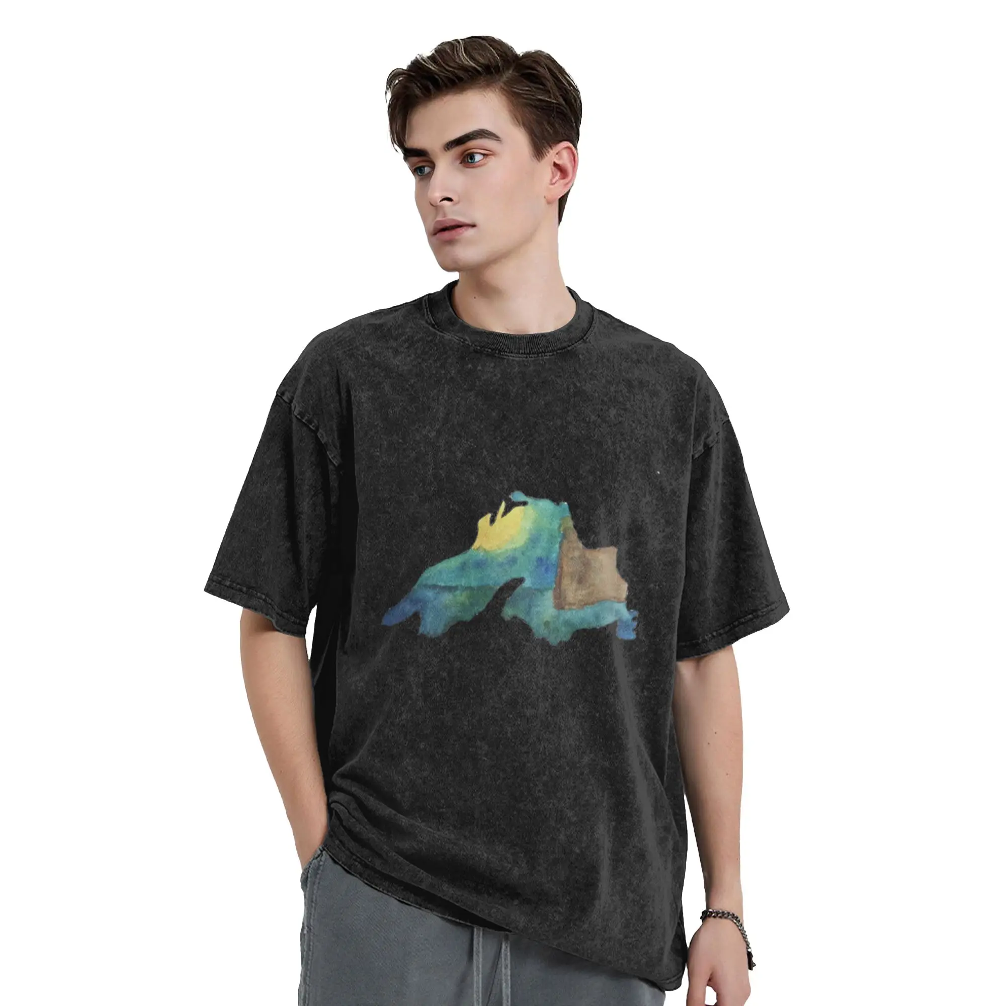 Madeline Island in Lake Superior  Unique Chic A T-Shirt Oversized Short Sleeve Men's Women's Cotton Tees Tops
