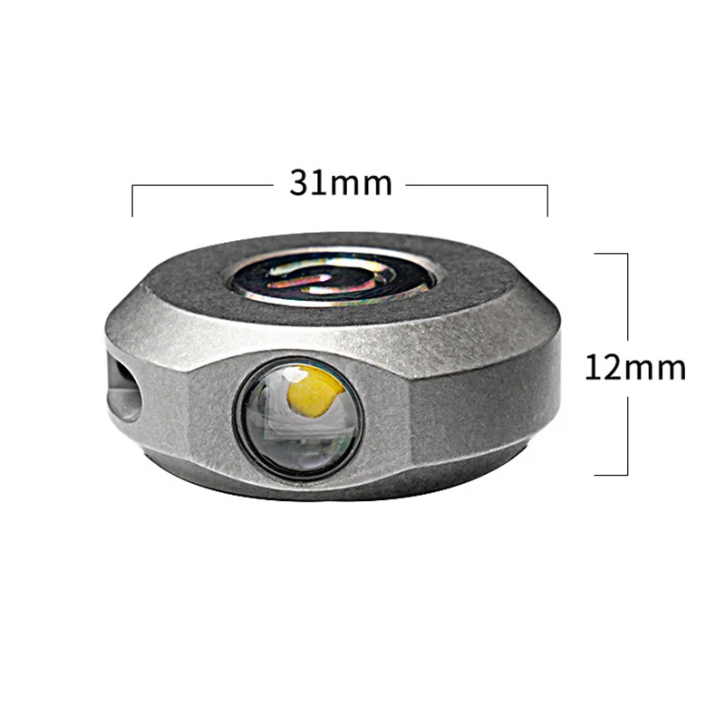 Imagem -06 - Titânio Recarregável Mini Lanterna Led com Força Magnética Gadget Portátil Edc Chaveiro Pequeno