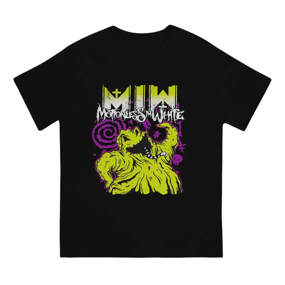 Motionless In White Creative TShirt for Men Oogie Boogie Round Collar Pure Cotton T Shirt Distinctive Birthday Gifts Tops