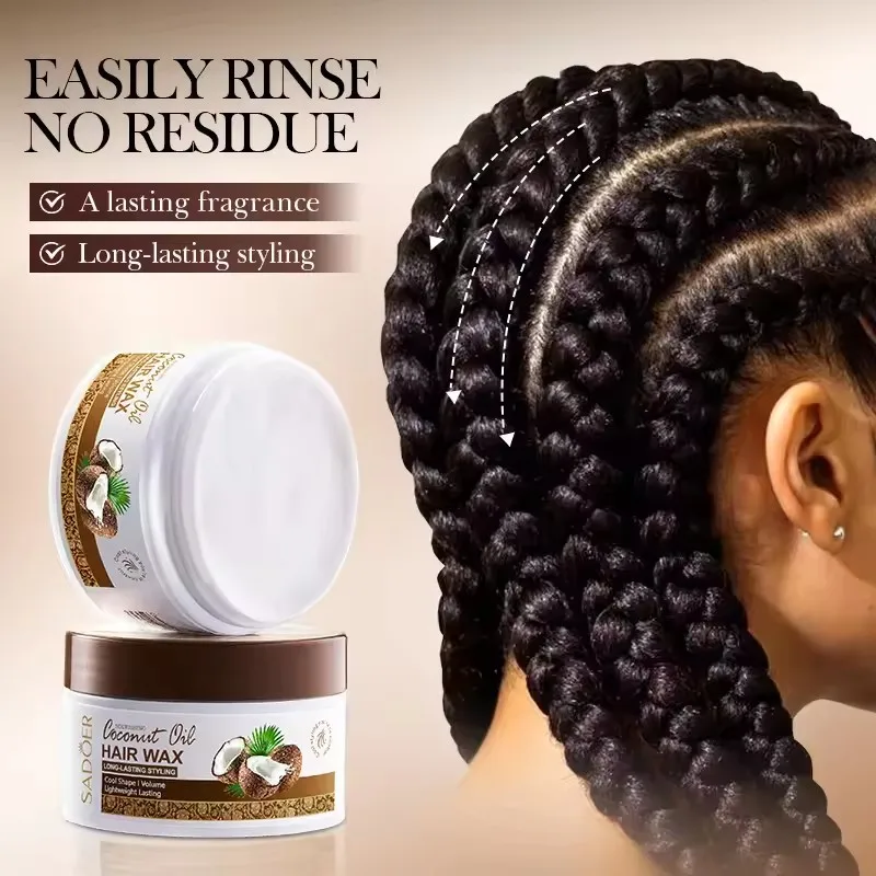

Hair Braiding Gel Styling Control Smooth Long Lasting Styling Braiding Gel Tames Frizz Edges Hair Gel Twist Styling Wax 100g