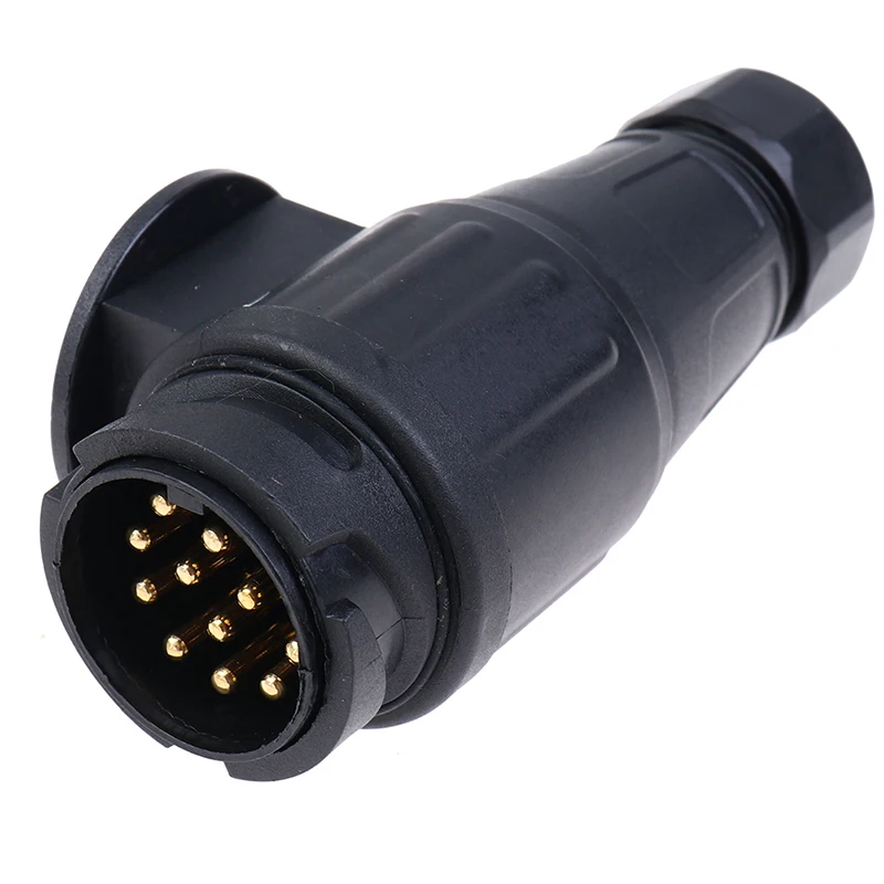 Enchufe de remolque impermeable, conector eléctrico de 13 polos, 12V