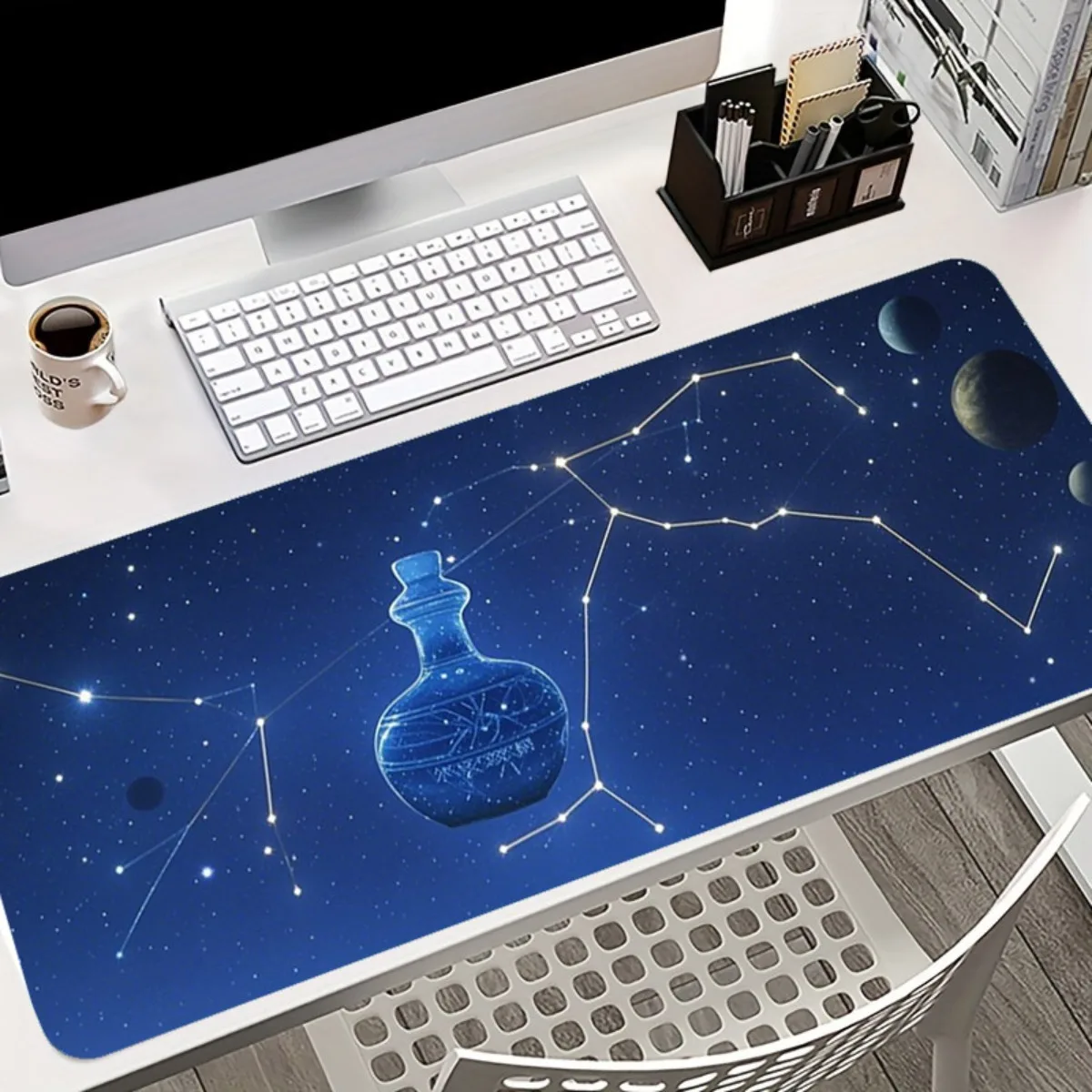 

3D-коврик для мыши с принтом «Звездное небо», резиновый, гладкий, нескользящий, для офиса и игр, премиум-аксессуар для рабочего стола