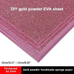 16PCS 2MM-Thick EVA Glitter Sponge Paper 20 x 30CM Handmade Craft Paper DIY Made Foam Paper for Wedding Party Party Decoration