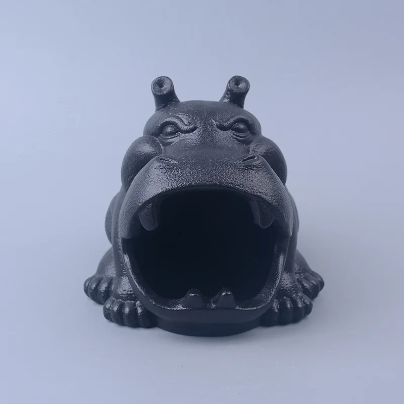 Porcelain Big Mouth Hippo Ceramic Ashtray Ceramic Cartoon Hippo Anti-fly Ash Ashtray Animal Shape Ashtray Cigar Ashtrays