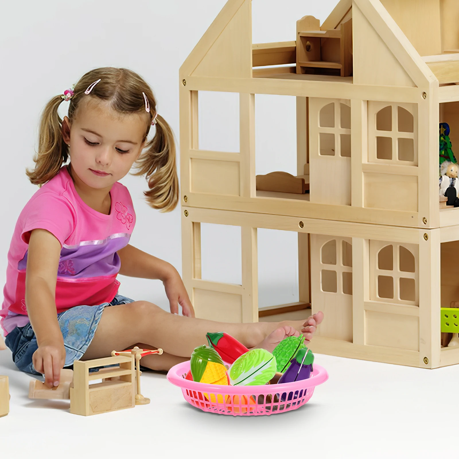 

Cut Vegetables Set Children Simulation Kitchen Toys Kid Playing Educational Puzzle