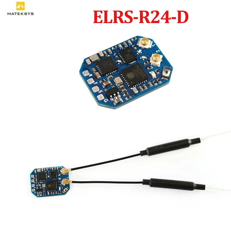 

MATEKSYS ELRS-R24-D ELRS 2.4G Receiver CRSF for RC FPV Racing Freestyle Nano Micro Mini Long Range Drone