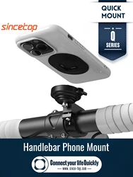 Bike Phone Holder,Motorcycle Handlebar Phone Mount,Universal Aluminum MTB/Road Bike/Bicycle Cycling,Quick Attach/Detach-Series Q