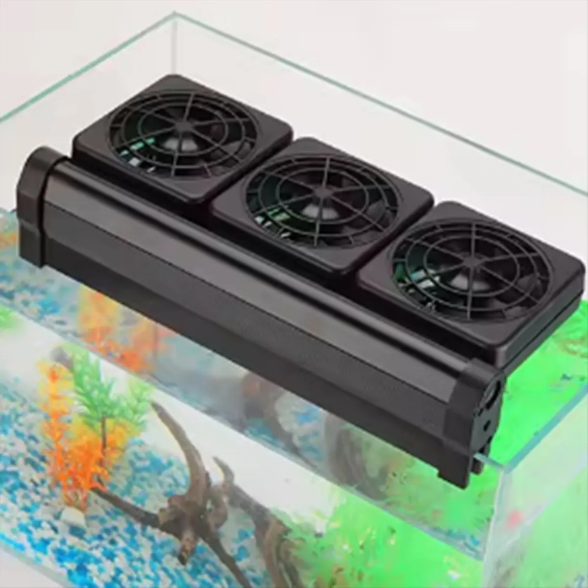 T1609C-Adjustable Cooling Fan Fish Tank Heat Dissipation Cooling Fan with 3-Head Fan Aquarium Farming Grass Tank US Plug HOT