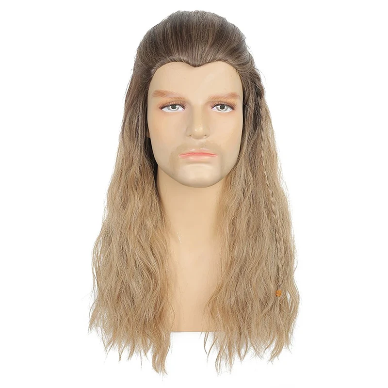 

Princess red split head wig synthetic fiber wig