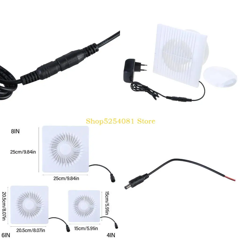 

AXYC 12V Extractor Fan Low Noise Inline Duct Hydroponic Air Blower Exhaust Fan
