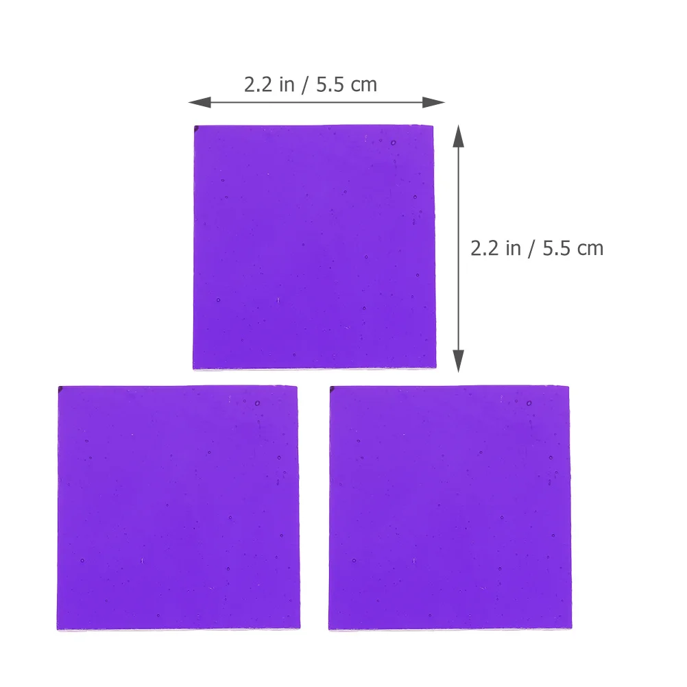 

3 Pcs Chemistry Cobalt Glass Filter Experiment Device Flame Color Reaction Accessory Plate Labs Tool