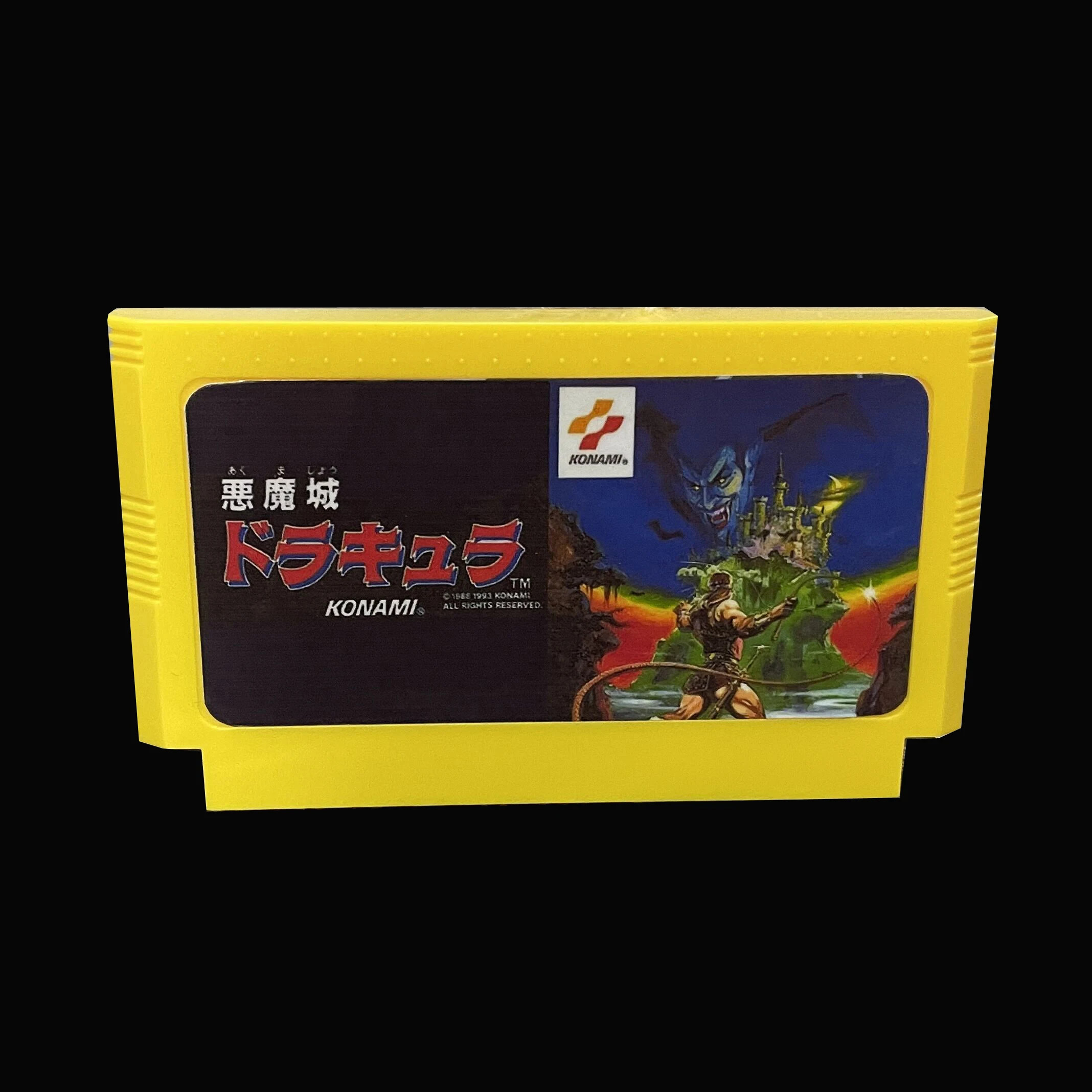 Akumajou Dracula 60 Pin 8 Bit Video Game Card Yellow Shell Drop Shipping