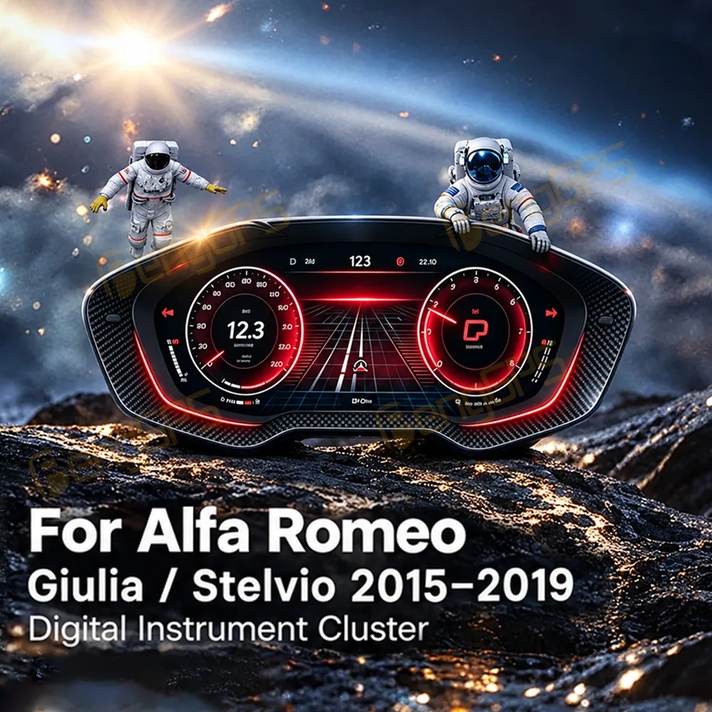 LCD Digital Cluster For Alfa Romeo Giulia Stelvio 2015-2019 LCD Instrument Panel Speedometer Odometer Dashboard Display