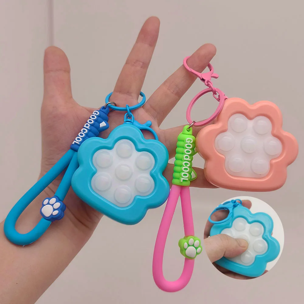 Cartoon Creative Cat Claw Keychain Delicate Gift Couple Key Chain Pendant Decompression Toys