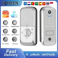 Camera Tuya Wifi App Smart Digital Deadbolt Lock Doorbell Remote Unlock Fingerprint Password Key Card Electronic Door Lock