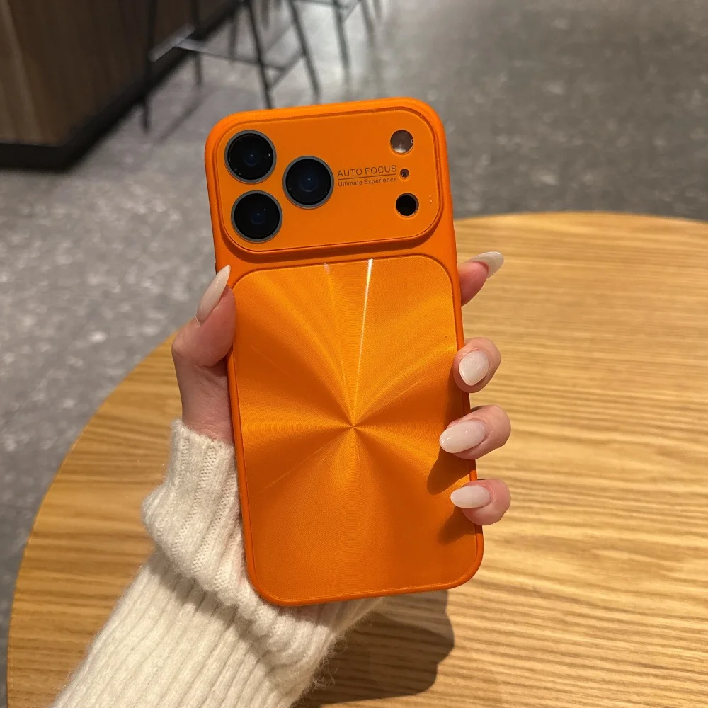 حافظة هاتف عصرية مطلية بالكهرباء لهاتف آيفون 17 ProMax 16 15 14 13 Pro Max ثلاثية الأبعاد ماتي ليزر غطاء حماية عدسة كاملة