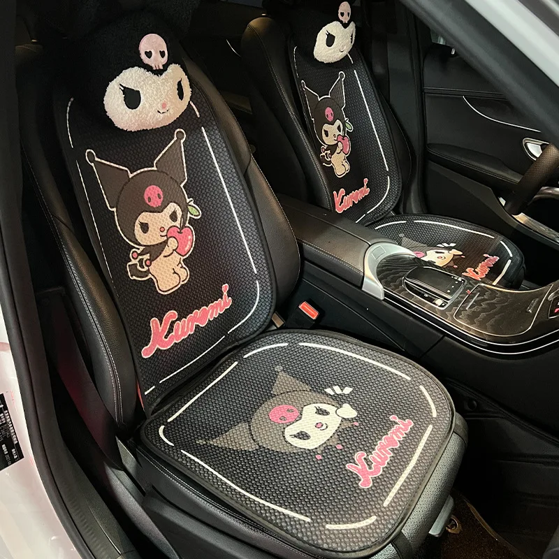 

Универсальная автомобильная подушка для шеи Kuromi с героями мультфильмов «Четыре сезона», милая подушка для сиденья, удобные автомобильные аксессуары для путешествий