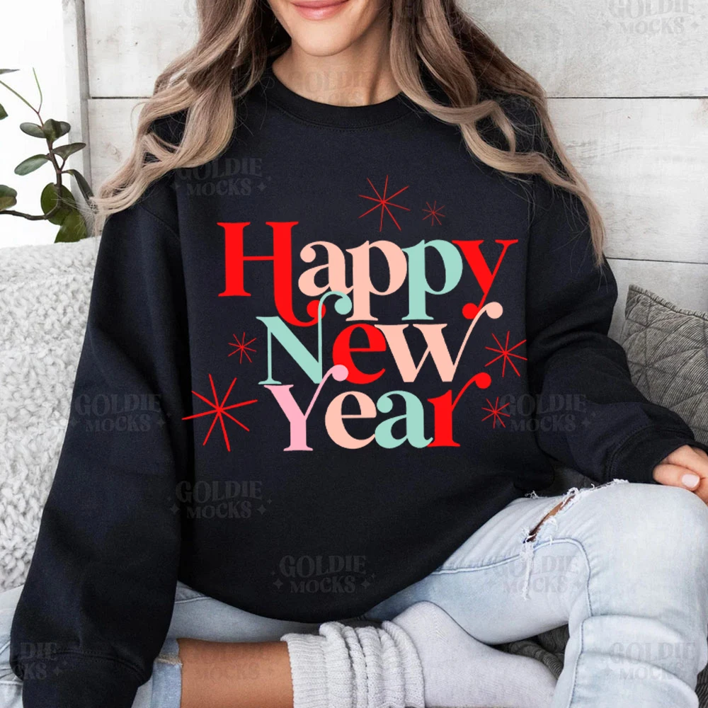 Cheers To The New Year Women's Clothing Happy New Year Women’s Clothing Cute Sweatshirt's for Womens New Year Gift Women Clothes