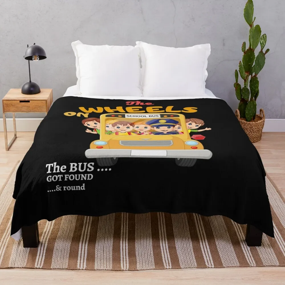 back to school funny the wheels on the bus toddler kids boys Throw Blanket Sleeping Bag Tourist Blankets