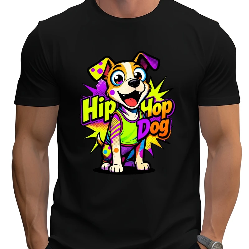 

Классическая футболка с забавным мультфильмом в стиле хип-хоп, качественный хлопок, свободный уличный топ большого размера из 100% хлопка