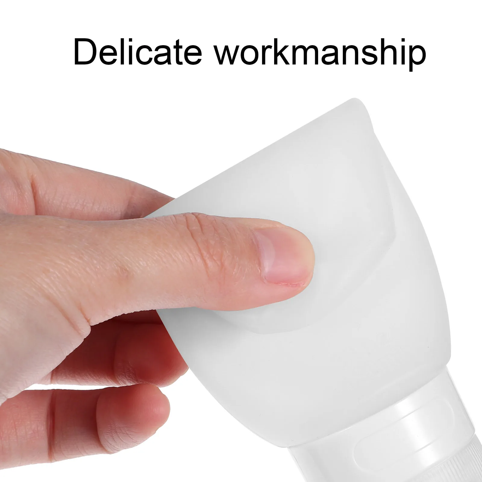 

4Pcs Silicone Travel Bottles Refillable Squeeze Tubes Large Opening Leakproof for Shampoo Facial Cleanser Lotion