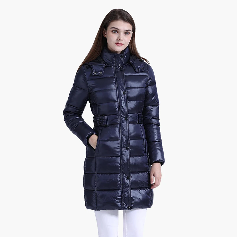 SANTELON Winter Long Parkas With Hooded Thick Windproof Warm Puffer Jackets For Women Fashion Coats Casual Waterproof Outerwear