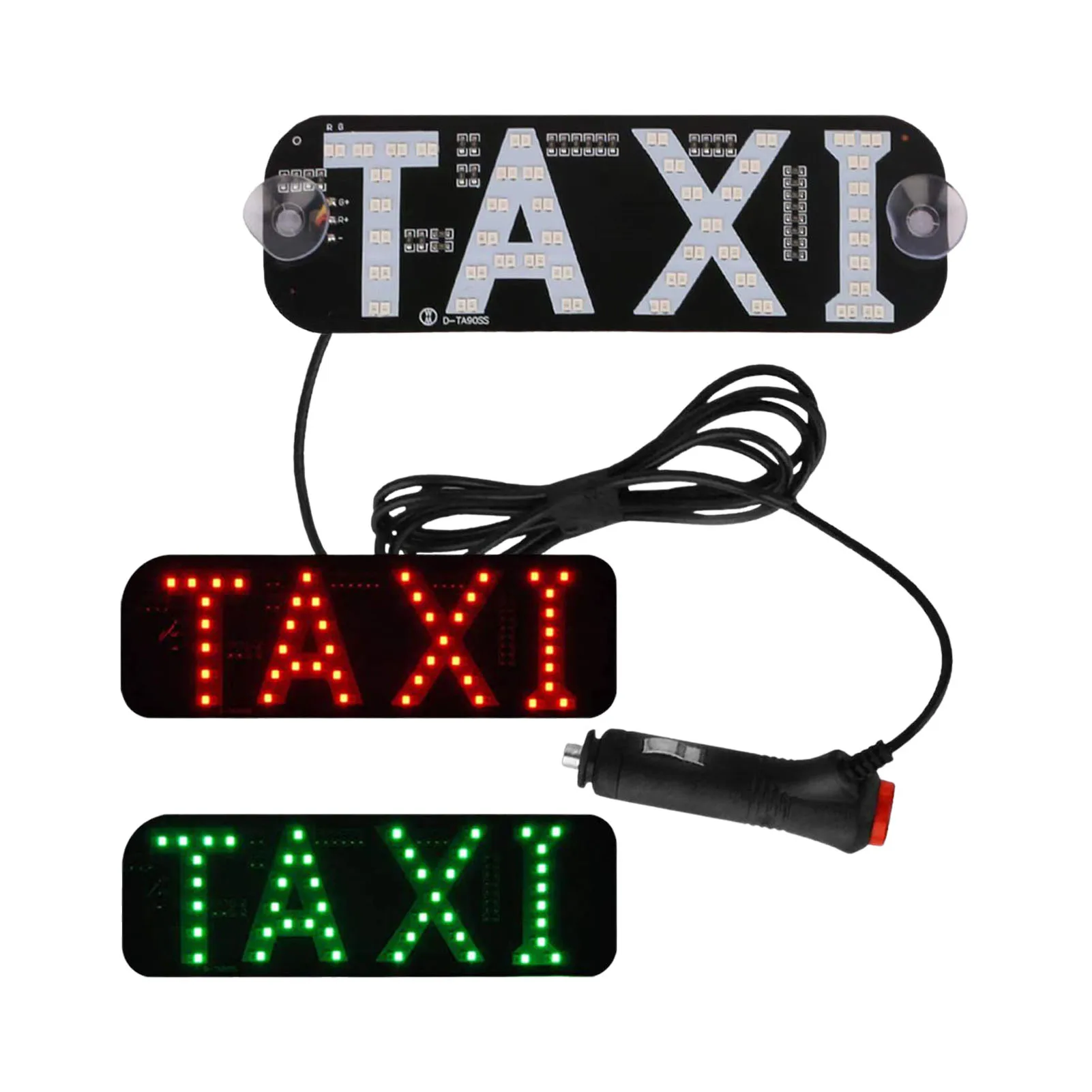 

Taxi Sign Led DC 12V Charger Taxi Windshield Light Pad Cab Indicator Light Blue And Green 2 Color Changeable Taxi LED Light