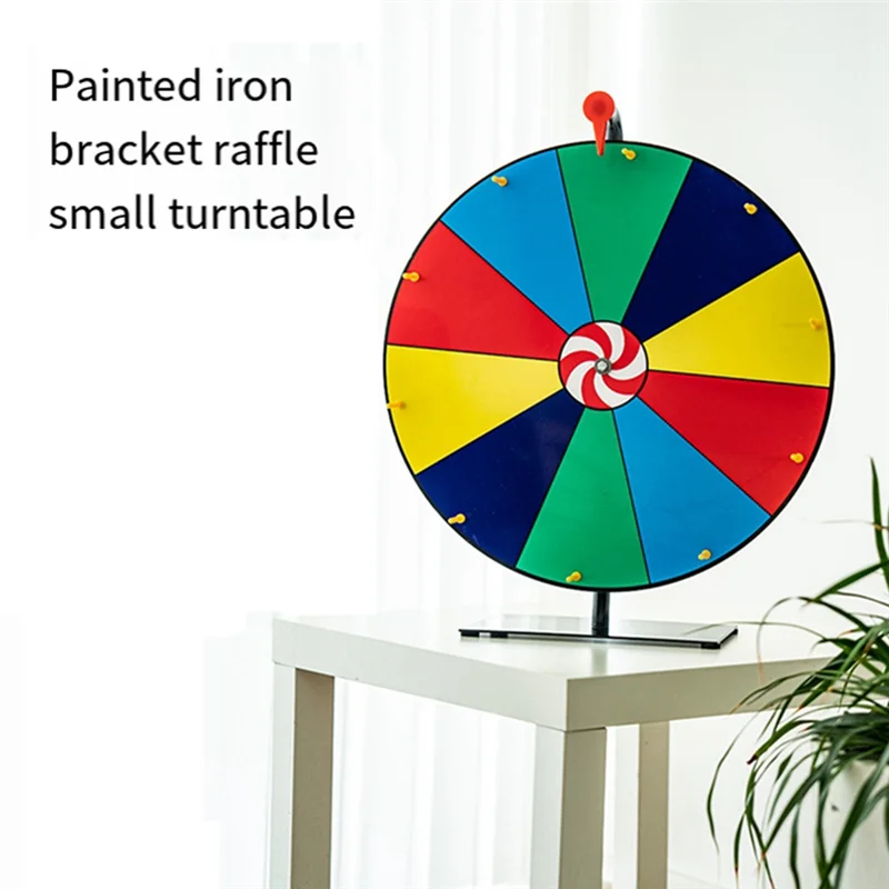 

AY14 -Tabletop Spinning Prize Wheel 10 Slots Editable Spinning Wheel With Dry Erase Pen For Fortune Spin Game Board Game